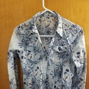 Floral button down